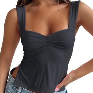 Dark Grey Sweetheart Tank